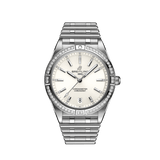 Breitling Chronomat Automatic 36 Diamonds White Dial Silver Steel Strap Watch for Women - A10380591A1A1 Authentic Buy Shop Now