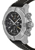 Breitling Avenger Chronograph 45mm Black Dial Black Leather Strap Watch for Men - A13317101B1X1 Authentic Buy Shop Now