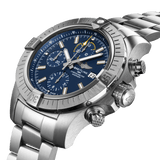 Breitling Avenger Chronograph 45mm Blue Dial Silver Steel Strap Watch for Men - A13317101C1A1 Authentic Buy Shop Now