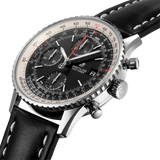 Breitling Navitimer 1 Chronograph 41mm Automatic Black Dial Black Leather Strap Mens Watch - A13324121B1P1 Authentic Buy Shop Now