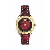 Versace Shadov Quartz Red Dial Red Leather Strap Watch for Women - VEBM00918 Authentic Buy Shop Now