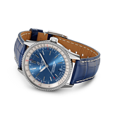 Breitling Navitimer Automatic 38mm Blue Dial Blue Leather Strap Mens Watch - A17325211C1P1 Authentic Buy Shop Now