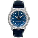 Breitling Navitimer Automatic 38mm Blue Dial Blue Leather Strap Mens Watch - A17325211C1P1 Authentic Buy Shop Now