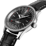 Breitling Navitimer Automatic 38mm Black Dial Black Leather Strap Mens Watch - A17325241B1P1 Authentic Buy Shop Now