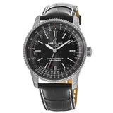 Breitling Navitimer Automatic 38mm Black Dial Black Leather Strap Mens Watch - A17325241B1P1 Authentic Buy Shop Now