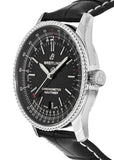 Breitling Navitimer Automatic 38mm Black Dial Black Leather Strap Mens Watch - A17325241B1P1 Authentic Buy Shop Now