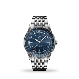 Breitling Navitimer Automatic 41mm Blue Dial Silver Steel Strap Watch for Men - A17326161C1A1 Authentic Buy Shop Now
