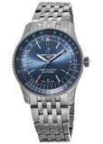 Breitling Navitimer Automatic 41mm Blue Dial Silver Steel Strap Watch for Men - A17326161C1A1 Authentic Buy Shop Now