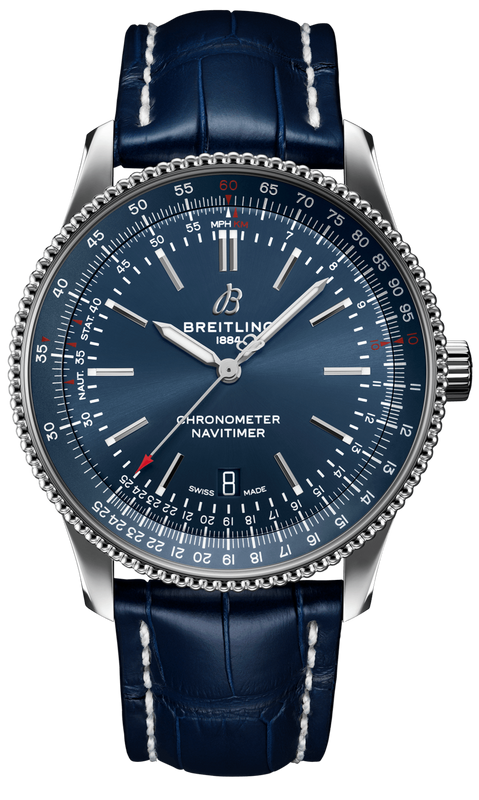 Breitling Navitimer Automatic 41 Blue Dial Blue Leather Strap Watch for Men - A17326161C1P3 Authentic Buy Shop Now