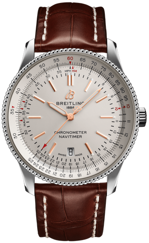 Breitling Navitimer Automatic 41 White Dial Brown Leather Strap Watch for Men - A17326211G1P2 Authentic Buy Shop Now