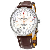 Breitling Navitimer Automatic 41 White Dial Brown Leather Strap Watch for Men - A17326211G1P2 Authentic Buy Shop Now