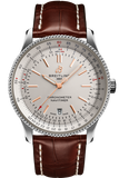 Breitling Navitimer Automatic 41 White Dial Brown Leather Strap Watch for Men - A17326211G1P2 Authentic Buy Shop Now