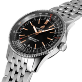 Breitling Navitimer Automatic 41mm Black Dial Silver Steel Strap Watch for Men - A17326241B1A1 Authentic Buy Shop Now