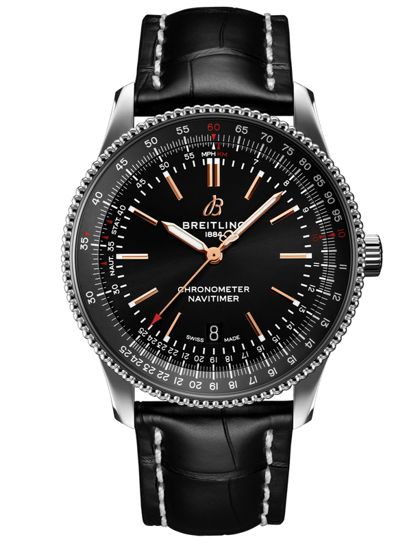 Breitling Automatic 41mm Black Dial Black Leather Strap Watch for Men - A17326241B1P1 Authentic Buy Shop Now