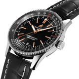 Breitling Automatic 41mm Black Dial Black Leather Strap Watch for Men - A17326241B1P1 Authentic Buy Shop Now