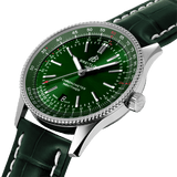 Breitling Navitimer Automatic 41mm Green Dial Green Leather Strap Watch for Men - A17326361L1P1 Authentic Buy Shop Now