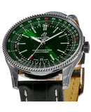 Breitling Navitimer Automatic 41mm Green Dial Green Leather Strap Watch for Men - A17326361L1P1 Authentic Buy Shop Now