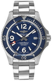 Breitling Superocean Automatic 42mm Blue Dial Silver Steel Strap Watch for Men - A17366D81C1A1 Authentic Buy Shop Now