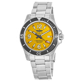Breitling Superocean II Automatic 44mm Yellow Dial Silver Steel Strap Watch for Men - A17367021I1A1 Authentic Buy Shop Now