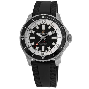 Breitling Superocean Automatic 42 Black Dial Black Rubber Strap Watch for Men - A17375211B1S1 Authentic Buy Shop Now
