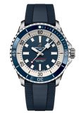 Breitling Superocean Automatic 42mm Blue Dial Blue Rubber Strap Watch for Men - A17375E71C1S1 Authentic Buy Shop Now