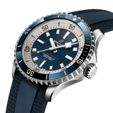 Breitling Superocean Automatic 42mm Blue Dial Blue Rubber Strap Watch for Men - A17375E71C1S1 Authentic Buy Shop Now