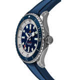 Breitling Superocean Automatic 42mm Blue Dial Blue Rubber Strap Watch for Men - A17375E71C1S1 Authentic Buy Shop Now