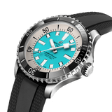 Breitling Superocean Automatic 44 Turquoise Dial Black Rubber Strap Watch for Men - A17376211L2S1 Authentic Buy Shop Now