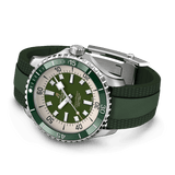 Breitling Superocean Automatic 44 Green Dial Green Rubber Strap Watch for Men - A17376A31L1S1 Authentic Buy Shop Now