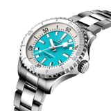 Breitling Superocean Automatic 36 Turquoise Dial Silver Steel Strap Watch for Men - A17377211C1A1 Authentic Buy Shop Now