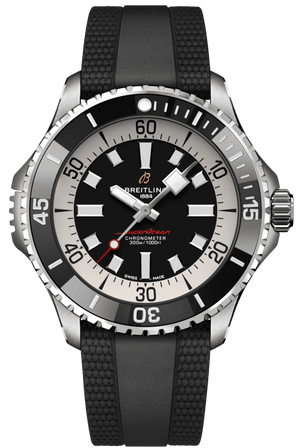 Breitling Superocean Automatic 46 Black Dial Black Rubber Strap Watch for Men - A17378211B1S1 Authentic Buy Shop Now