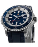 Breitling Superocean Automatic 46 Blue Dial Blue Rubber Strap Watch for Men - A17378E71C1S1 Authentic Buy Shop Now