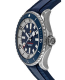 Breitling Superocean Automatic 46 Blue Dial Blue Rubber Strap Watch for Men - A17378E71C1S1 Authentic Buy Shop Now