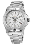 Breitling Colt Automatic Silver Dial Black Leather Mens Watch - A1738811/G791/173A Authentic Buy Shop Now