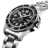 Breitling Superocean II 44mm Black Dial Black Steel Strap Watch for Men - A17392D71B1A1 Authentic Buy Shop Now