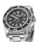 Breitling Superocean II 44mm Black Dial Black Steel Strap Watch for Men - A17392D71B1A1 Authentic Buy Shop Now