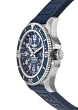 Breitling Superocean II 44mm Blue Dial Blue Rubber Strap Watch for Men - A17392D8/C910/158S/A20SS.1 Authentic Buy Shop Now