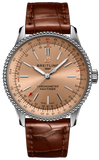 Breitling Navitimer Automatic 35 Brown Dial Brown Leather Strap Watch for Men - A17395201K1P1 Authentic Buy Shop Now