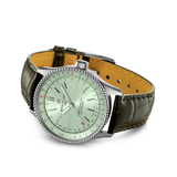 Breitling Navitimer Automatic 35 Green Dial Green Leather Strap Watch for Women - A17395361L1P1 Authentic Buy Shop Now