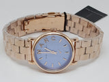 Marc Jacobs Mini Baker Blue Dial Rose Gold Steel Strap Watch for Women - MBM3285 Authentic Buy Shop Now