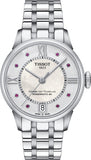 Tissot Chemin Des Tourelles Powermatic 80 Rubies Mother of Pearl Dial Silver Steel Strap Watch For Women - T099.207.11.113.00 Authentic Buy Shop Now