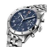 Breitling Avi Chronograph 42 Tribute to Vought F4U Corsair Blue Dial Silver Steel Strap Watch for Men - A233801A1C1A1 Authentic Buy Shop Now