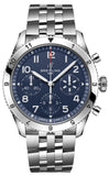 Breitling Avi Chronograph 42 Tribute to Vought F4U Corsair Blue Dial Silver Steel Strap Watch for Men - A233801A1C1A1 Authentic Buy Shop Now