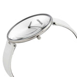 Calvin Klein Full Moon White Dial White Leather Strap Watch for Women - K8Y231L6 Authentic Buy Shop Now