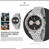 Maserati Legend Chronograph Black Dial Stainless Steel Watch For Men - R8873638001 Authentic Buy Shop Now