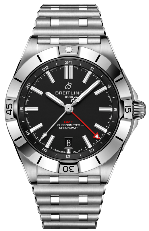 Breitling Chronomat GMT 40 Automatic Black Dial Silver Steel Strap Watch for Men - A32398101B1A1 Authentic Buy Shop Now