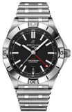 Breitling Chronomat GMT 40 Automatic Black Dial Silver Steel Strap Watch for Men - A32398101B1A1 Authentic Buy Shop Now