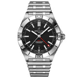 Breitling Chronomat GMT 40 Automatic Black Dial Silver Steel Strap Watch for Men - A32398101B1A1 Authentic Buy Shop Now