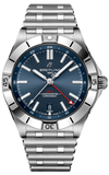 Breitling Chronomat GMT 40 Blue Dial Silver Steel Strap Watch for Men - A32398101C1A1 Authentic Buy Shop Now