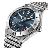 Breitling Chronomat GMT 40 Blue Dial Silver Steel Strap Watch for Men - A32398101C1A1 Authentic Buy Shop Now